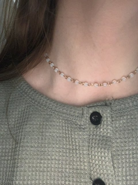 Modeschmuck Frau einfache schwarz weiße Perlenkette handgemachte Halsband Halskette