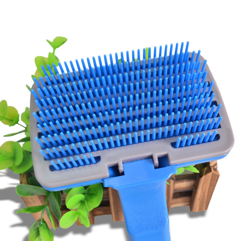 Pet Brush Comb for Puppies Dogs and Cats Self Cleaning Combs Hair Clippers Grooming Tools for Dogs Animals Pet Cleaning Accessories 