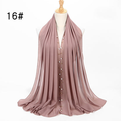 Chiffon nagel perle schal