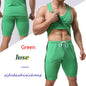 Sporty color matching fashionable quick-drying lace-up pants for men