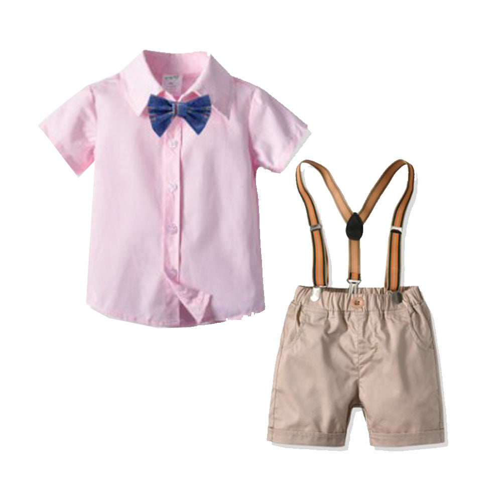 Boys shirt suit with bow tie