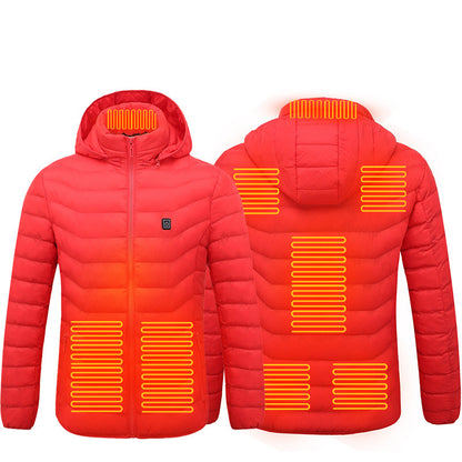 New Heated Jacket Coat USB Electric Jacket Cotton Coat Heating Thermal Clothing Heating Vest Men's Clothing Winter