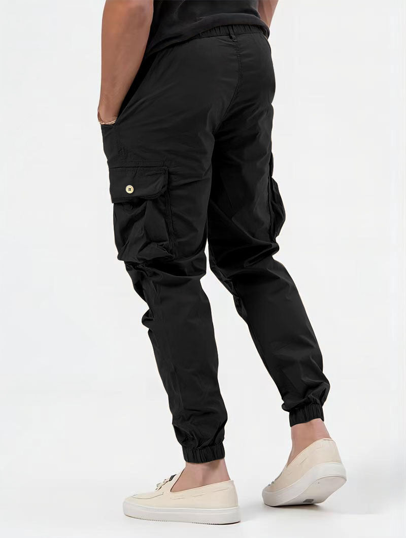 Men's three-dimensional pocket woven cargo pants