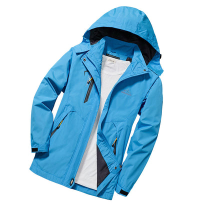 Thin waterproof outdoor jacket for men and women