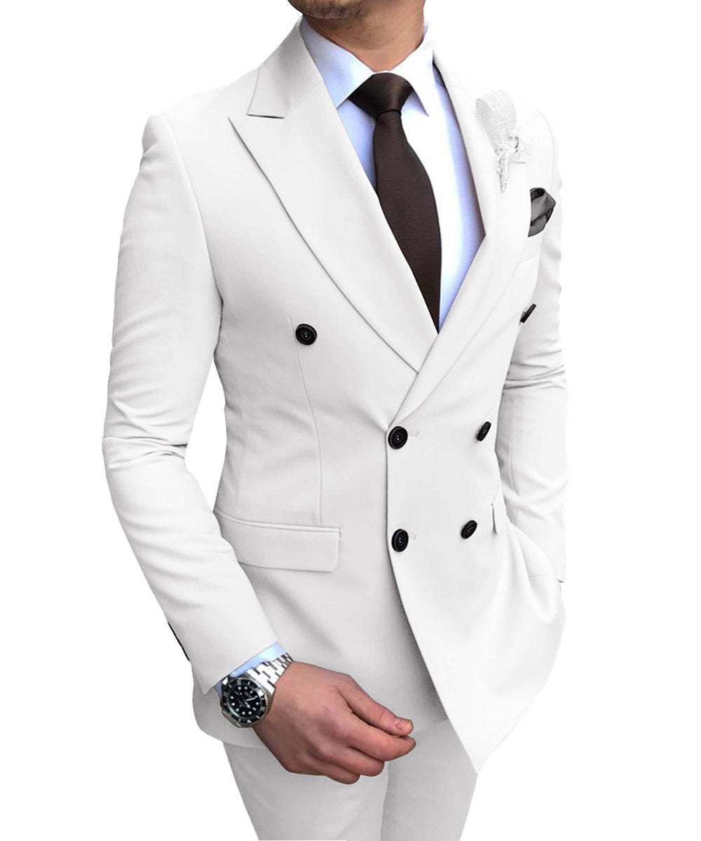 Double-breasted wedding suit for the best man