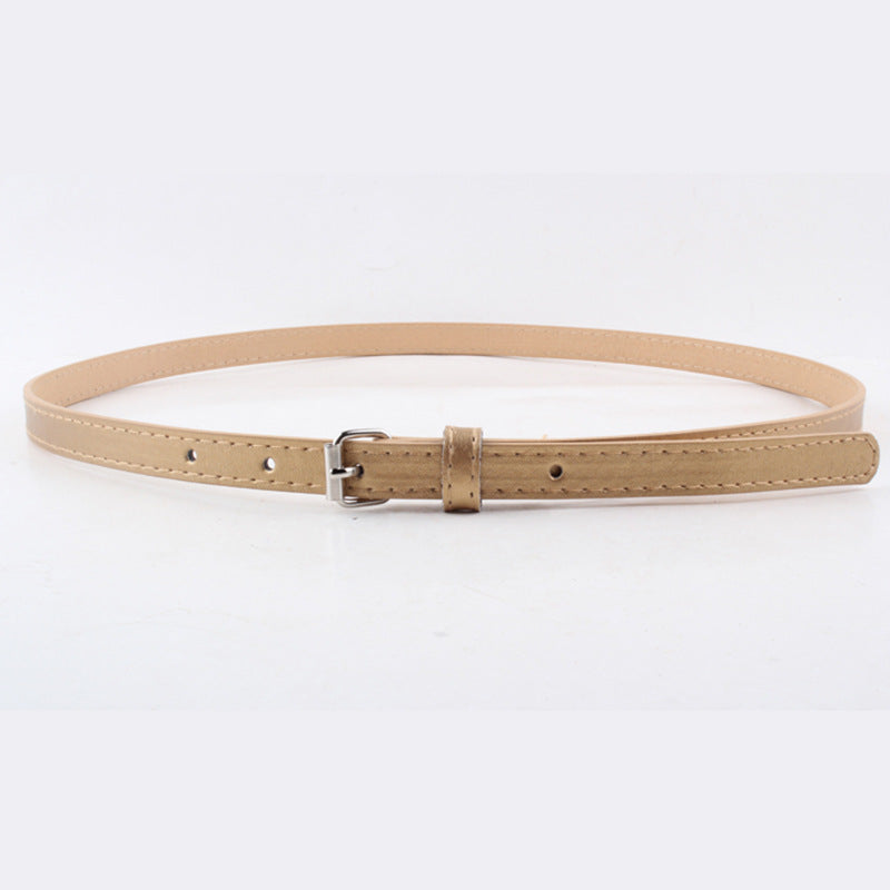 Thin belt fashionable belt small steel buckle