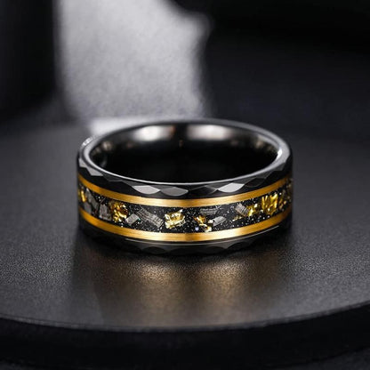 Irregular gravel niche men's jewelry ring