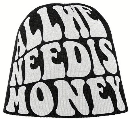 Buchstaben-Beanie-Mütze für Männer und Frauen Hip-Hop-Stil Beanie-Strickmütze