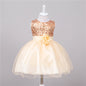 Baby-Paillettenkleid Blumenmädchen-Hochzeits-Prinzessinnenkleid