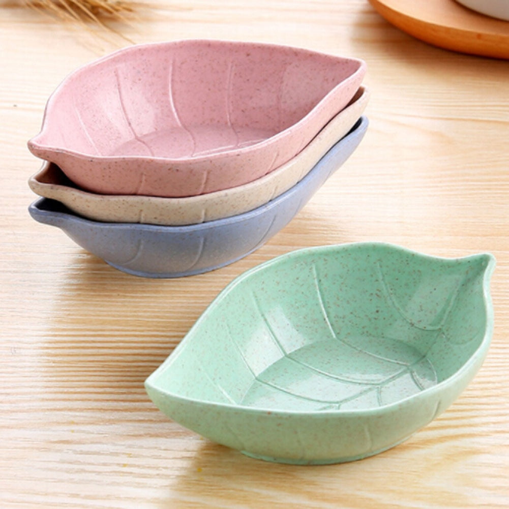 Leaves Shape Baby Kids Bowl Bowl Wheat Straw Soy Sauce Bowl Rice Bowl Plate Subplate Japanese Tableware Food Container