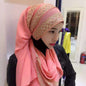 Hijab perle chiffon bestreut gold kopftuch