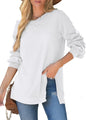 Women's sweater with side slit