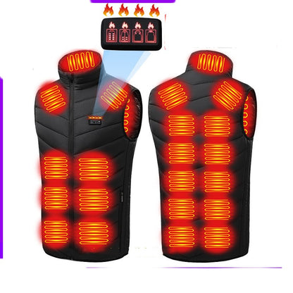 Intelligent self-heating vest with constant temperature USB charging