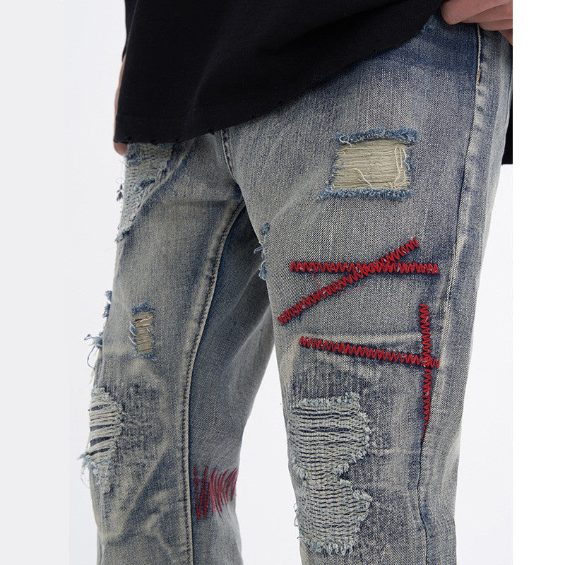 Ripped vintage jeans for men