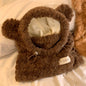 Cute ear protection hat made of plush bear