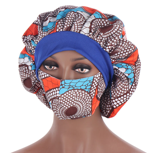 Hijab Hat African Pattern Multicolor Sleeping Fashion