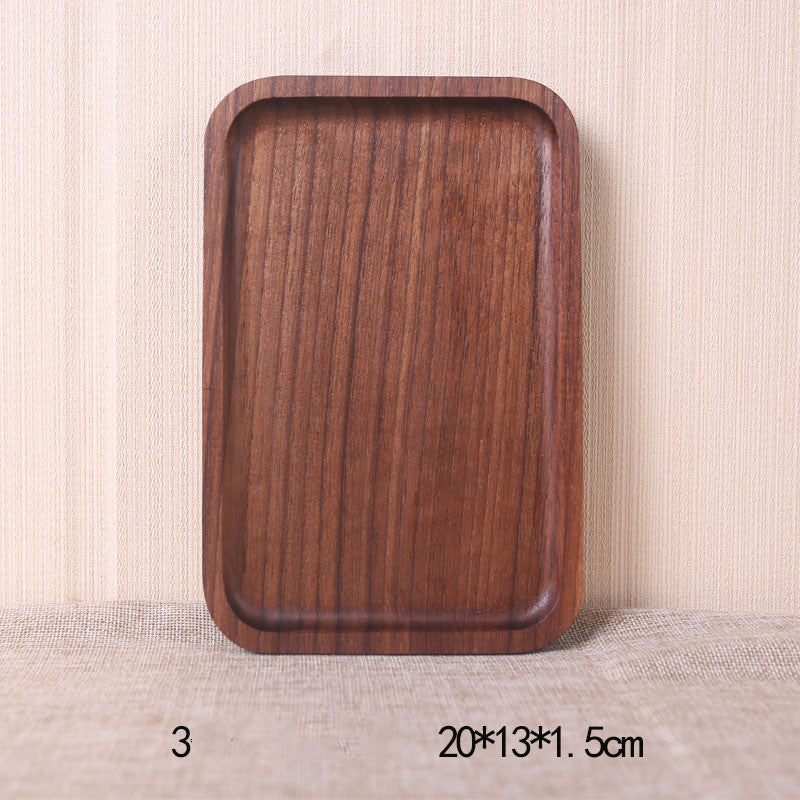 Japanese style black walnut rectangular dinner plate