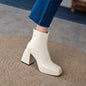 Fashionable women's boots made of soft leather Women's shoes