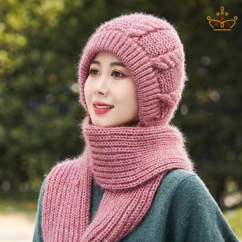 Hat scarf thickened warm and cold-resistant snow hat