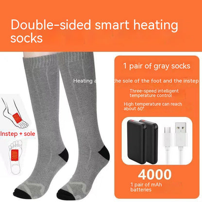 Herren und Damen Thermosocken mit USB-Thermostat und elektrischer Heizung