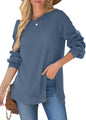 Women's sweater with side slit