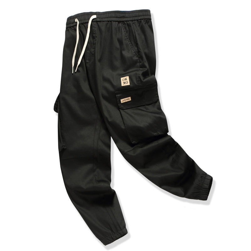 Men's fashionable casual multi-bag pants