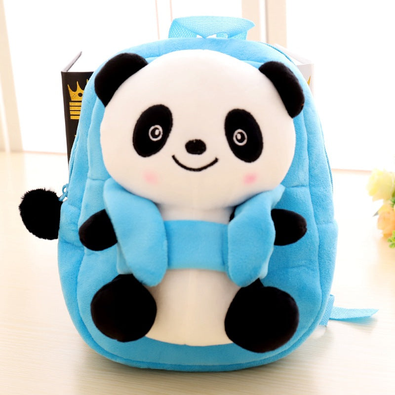 Cartoon Panda Plush School Bag for Kids