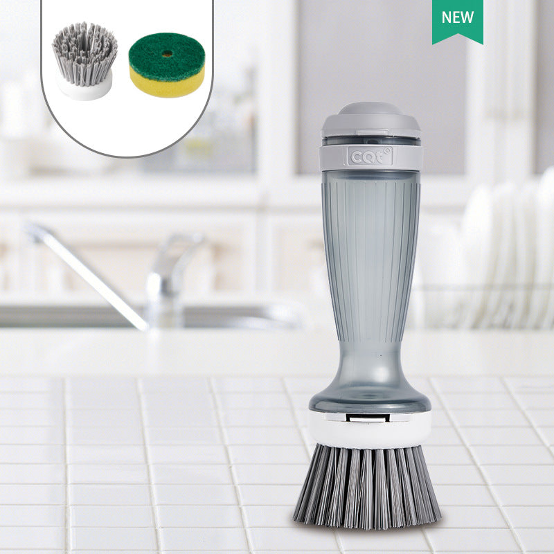 Pot brush, dishwashing brush, dishwashing brush with soap dispenser for dishes, kitchen sink, pot and pan