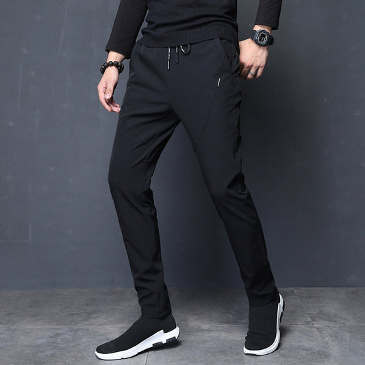 Autumn and winter without magnet iron iron velvet thick sports and leisure pants