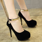 Pumps Shoes Women Pumps Metal Ankle Strap Wedding Party