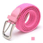 Unisex braided elastic belt stretch belt canvas belt student belt