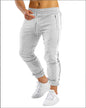 Trendy current running fitness sports pants for men with side contrast color velcro fastening