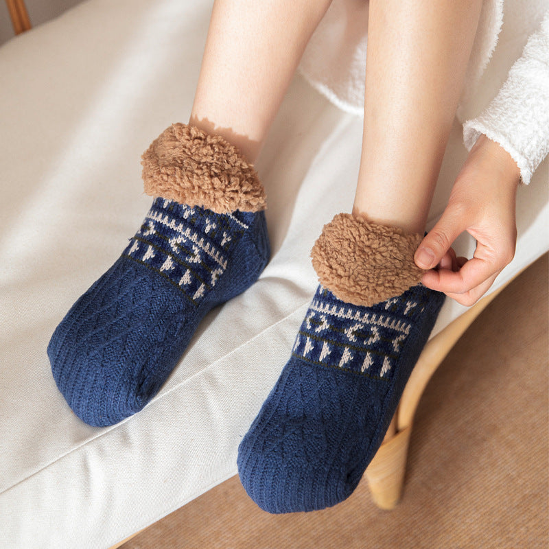 Autumn and winter floor socks home warm women's socks snow non-slip