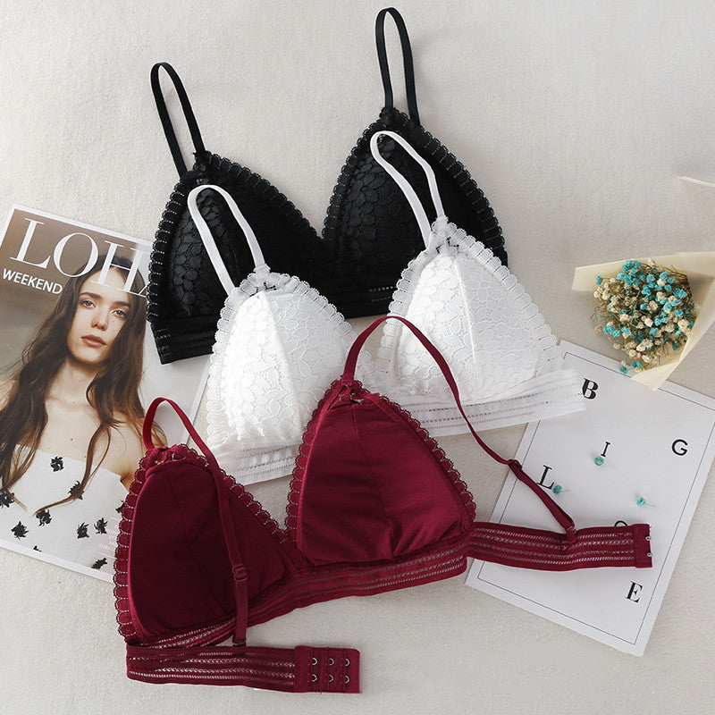 Bra with triangle cup