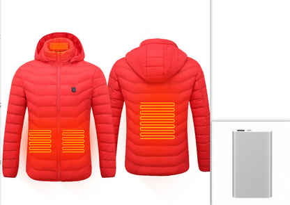 New Heated Jacket Coat USB Electric Jacket Cotton Coat Heating Thermal Clothing Heating Vest Men's Clothing Winter