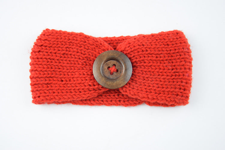Baby wool headband handwoven hair accessory