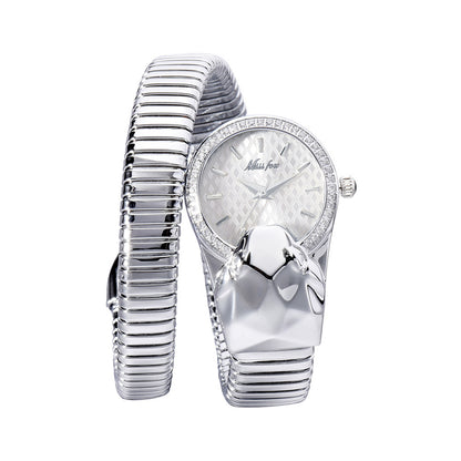 Diamond-studded snake watch in fashion trend for women