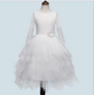 Autumn And Winter Explosions Hollow Children Skirt Lace Long-sleeved Girl White Princess Dress Irregular Dress