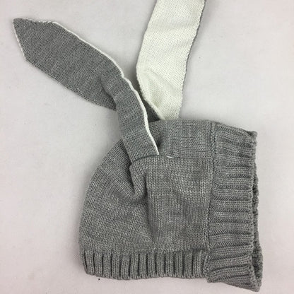 Knitted baby hat for toddlers adorable rabbit long ear hat