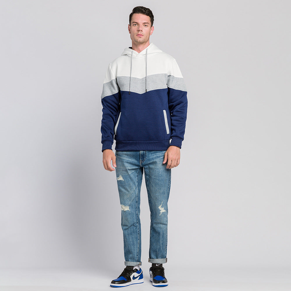 Modischer Pullover mit Kapuze Sweatshirt für Herren Frühling und Herbst lässig einfarbig