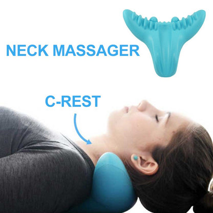 Shiatsu Massage Pillow C-Rest Neck and Cervical Spine Relaxation Muscles Memory Foam Pillow