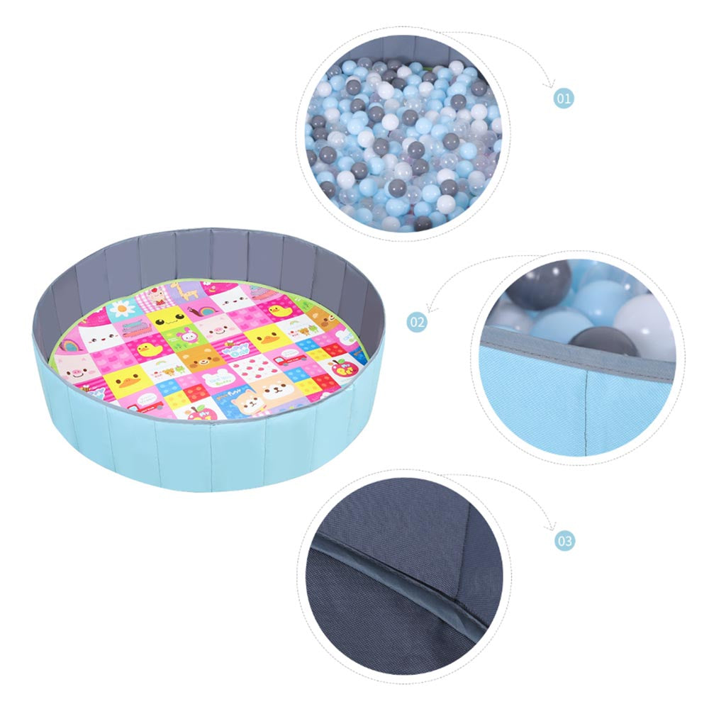 Large foldable indoor ball pool for children