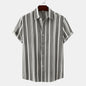Casual striped printed short sleeve shirt for men