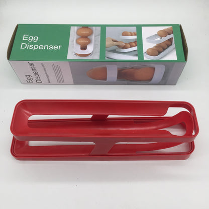 Automatische Scrollen Ei Rack Halter Lagerung Box Ei Korb Container Organizer Rolldown Kühlschrank Ei Spender Für Küche Gadgets