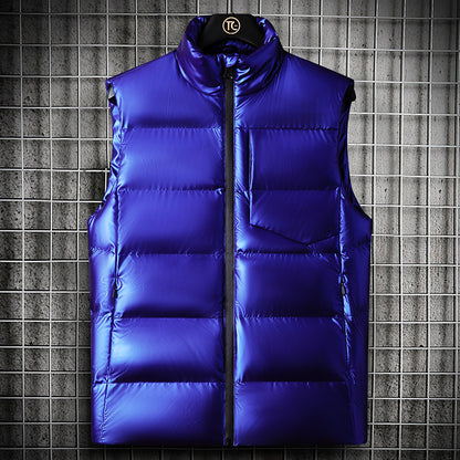 Men's shiny cotton sleeveless vest