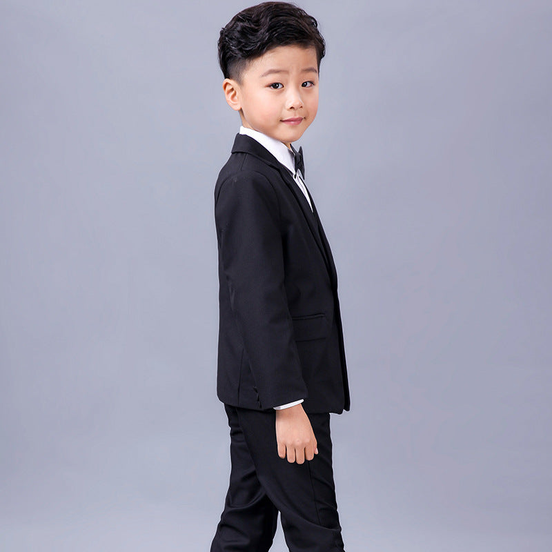 Black suit for kids boy suit flower girl suit wedding show