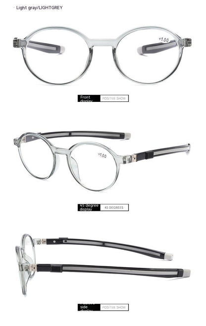 Portable retractable reading glasses with magnetic strap