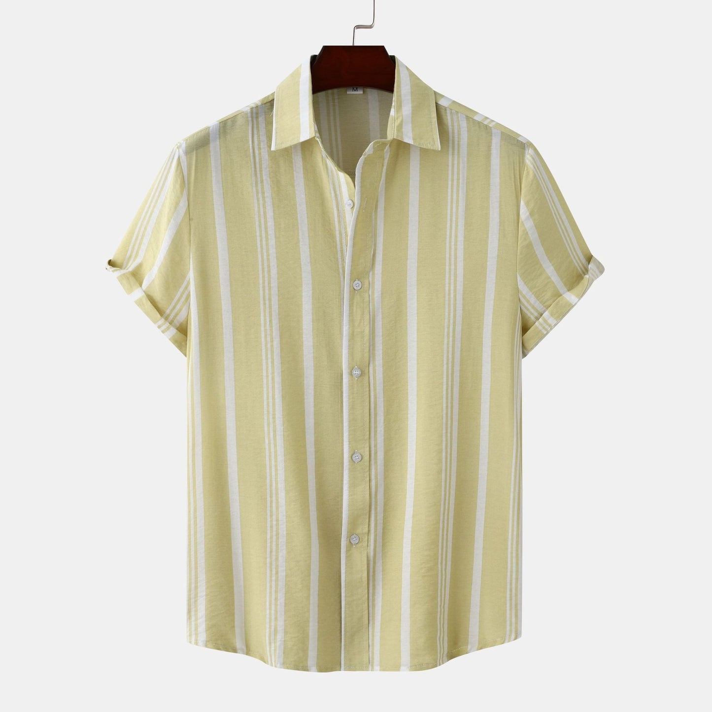 Casual striped printed short sleeve shirt for men