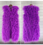 Long beach wool fur vest warm vest women's vest coat