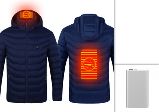 New Heated Jacket Coat USB Electric Jacket Cotton Coat Heating Thermal Clothing Heating Vest Men's Clothing Winter